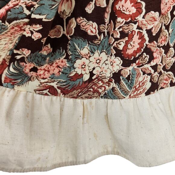 Vintage Black Label Gunne Sax Indian Cotton Bird Print 1969 Bohemian Dress Small - Picture 9 of 11